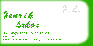 henrik lakos business card